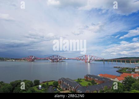 Forth Bridge, construit en 1890, Édimbourg, Lothian, Écosse, Edinburg, pont ferroviaire Banque D'Images