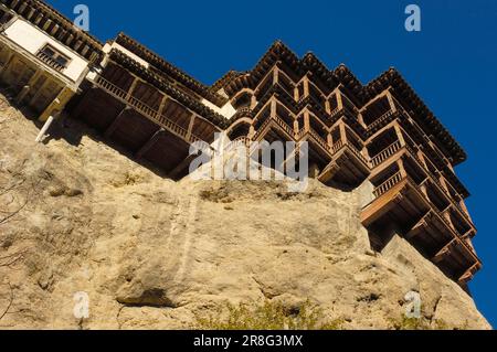 Les maisons suspendues, Musée d'Art abstrait espagnol, Castilla-la, pendaison, Cuenca, Castilla-la Mancha, Espagne Banque D'Images