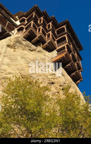 Les maisons suspendues, Musée d'Art abstrait espagnol, Castilla-la, pendaison, Cuenca, Castilla-la Mancha, Espagne Banque D'Images