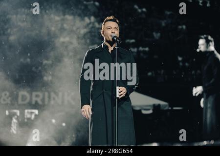 Tiziano §Ferro in concerto allo Stadio San Siro di Milano Banque D'Images