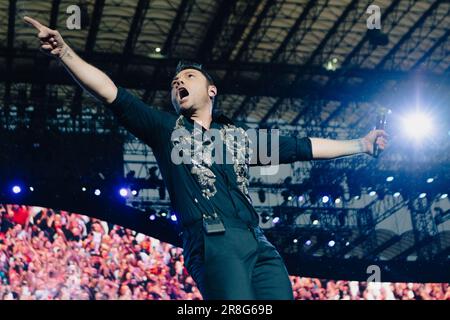 Tiziano §Ferro in concerto allo Stadio San Siro di Milano Banque D'Images