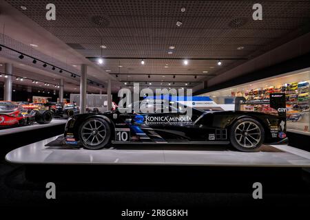 Konica Minolta Cadillac avec laquelle Fernando Alonso a remporté les 24 heures de Daytona en 2019. Photo prise au musée Fernando Alonso sur 16 mai 2023, in Banque D'Images