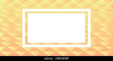 Cadre dégradé pastel. Violet rose fond bleu et jaune avec des formes géométriques encerclent les lignes en zigzag et les lignes en boucle. Illustration de Vecteur