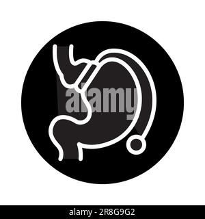 Icône de ligne de couleur de bande lap gastrique. Elément vectoriel isolé. Pictogramme de contour pour la page Web, l'application mobile, la promotion Illustration de Vecteur
