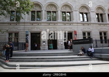 La nouvelle entrée du National Portrait Gallery de Londres, Royaume-Uni, photographiée le 21 juin 2023 Banque D'Images