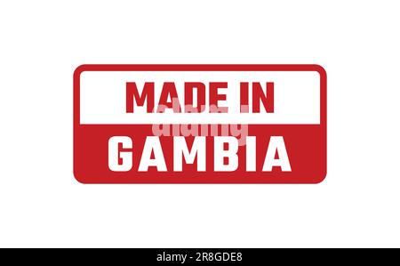 Fabriqué en Gambie caoutchouc Stamp Illustration de Vecteur
