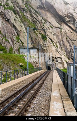 Chemin de fer COG, région d'Uri, Suisse Banque D'Images