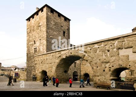 Porta Pretoria. Aoste. Val d'aoste. Italie Banque D'Images