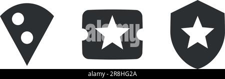 Ensemble de 3 icônes cartes. Jeu d'icônes de solutions professionnelles créatives. Délimiter les signes isolés. Icônes linéaires définies. Ensemble d'icônes de l'interface utilisateur. UI et UX Illustration de Vecteur