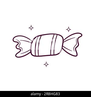 Friandises dessinées à la main. Illustration de l'esquisse du vecteur Doodle Illustration de Vecteur