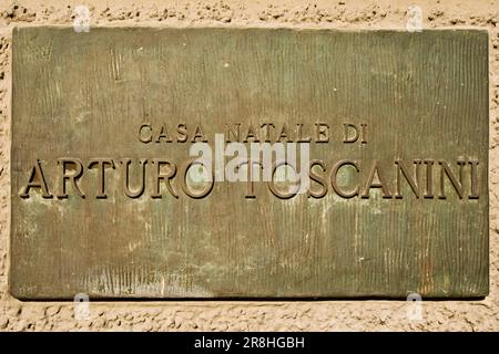 Maison de naissance et musée d'Arturo Toscanini. Parme. Emilie-Romagne. Italie Banque D'Images