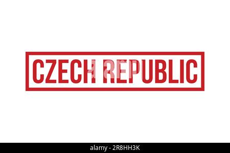 République tchèque caoutchouc tampon joint vecteur Illustration de Vecteur