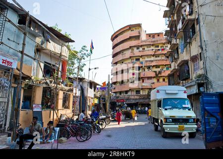 Quartier pauvre près de Colaba. Bombay. Inde Banque D'Images