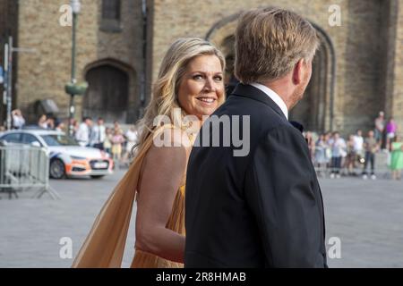 Bruxelles, Belgique. 21st juin 2023. Le roi hollandais Willem-Alexander et la reine néerlandaise Maxima photographiés lors d'un concert à Flagey, le deuxième jour de la visite officielle du couple royal néerlandais en Belgique, à Bruxelles, le mercredi 21 juin 2023. BELGA PHOTO NICOLAS MATERLINCK crédit: Belga News Agency/Alay Live News Banque D'Images