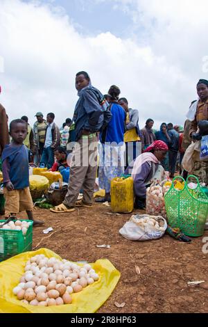 Marché. Dorze Land. Chencha. Éthiopie Banque D'Images