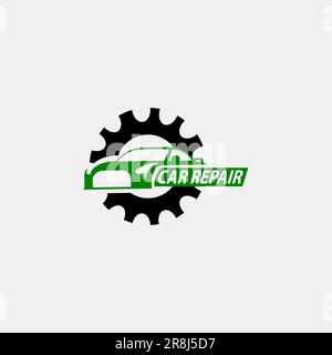 Vecteur de conception du logo du service de réparation automatique Illustration de Vecteur