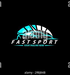 auto détaillant le logo de location de voiture de lavage de voiture avec vecteur de contour Illustration de Vecteur