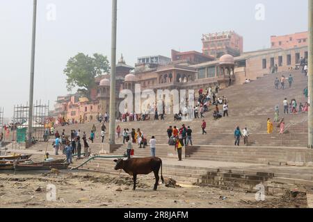 Varanasi - la ville sacrée de l'Inde Banque D'Images