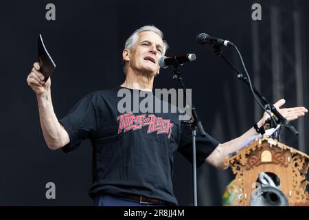 Premier ministre norvégien Jonas Gahr Støre, du Parti travailliste à tonnes of Rock 2023 Banque D'Images