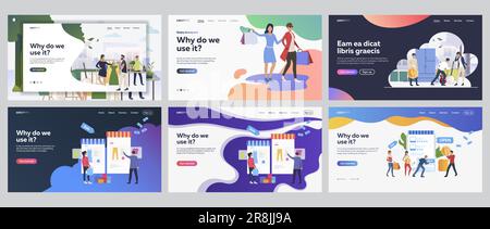 Ensemble de magasinage à vendre Illustration de Vecteur