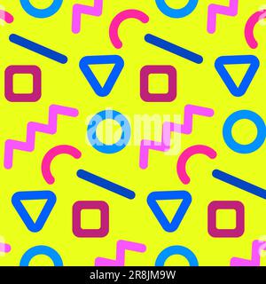 90 motif de doodle avec Motley Squiggles. Illustration vectorielle pour l'arrière-plan Illustration de Vecteur