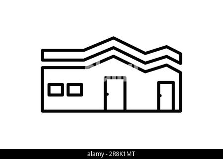 Icône de maison de style méditerranéen. Icône en rapport avec l'immobilier, l'hôtel, le bâtiment. Style icône de ligne. Conception vectorielle simple modifiable Illustration de Vecteur