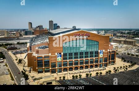 Lucas Oil Stadium à Indianapolis - vue aérienne - INDIANAPOLIS, USA - 08 JUIN 2023 Banque D'Images