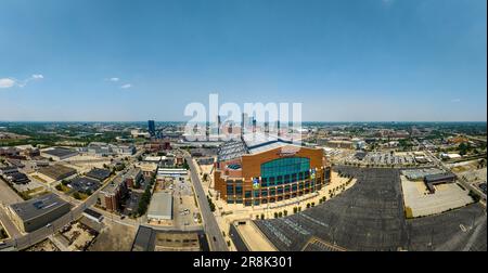 Lucas Oil Stadium à Indianapolis - vue panoramique aérienne - INDIANAPOLIS, USA - 08 JUIN 2023 Banque D'Images