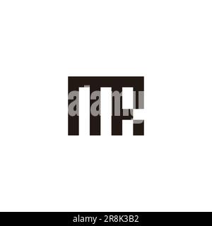 lettre mr simple geoemtric ligne pixels logo vecteur Illustration de Vecteur