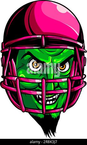 Personnage de dessin animé Vector Devil ou satan American football sports mascotte Illustration de Vecteur