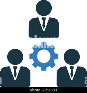 Illustration vectorielle de modèle de conception d'icône de gestion d'équipe à des fins graphiques et de conception Web ou commerciales. Illustration de Vecteur