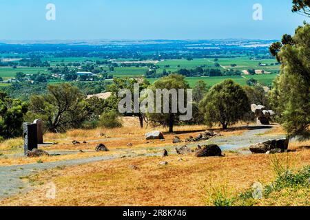 Mengler Hill Lookout, Barossa Sculpture Park, Bethany, Barossa Valley, Australie méridionale Banque D'Images