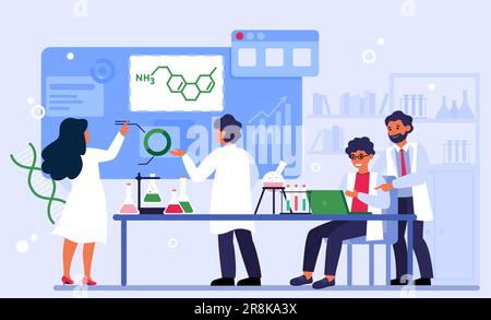 Chimie et concept de laboratoire Illustration de Vecteur