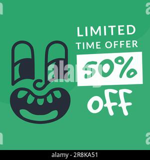 Offre à durée limitée pour les clients, vente de produits Illustration de Vecteur