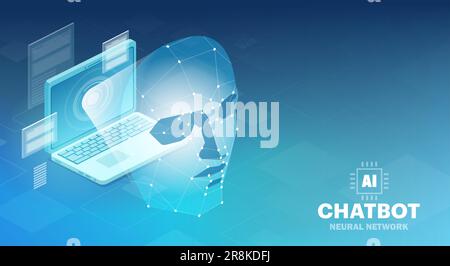 Intelligence artificielle, chatbot et concept de technologie moderne Illustration de Vecteur