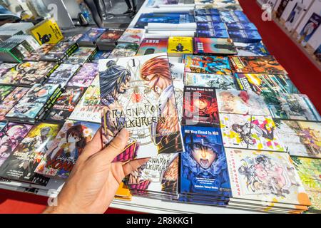 28 octobre 2022: Antalya, Turquie: Livres de mangas japonais à vendre à l'exposition turque Banque D'Images