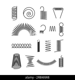 Jeu de bobines industrielles métalliques Illustration de Vecteur