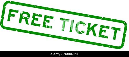 Grunge vert gratuit mot carré caoutchouc joint tampon sur fond blanc Illustration de Vecteur