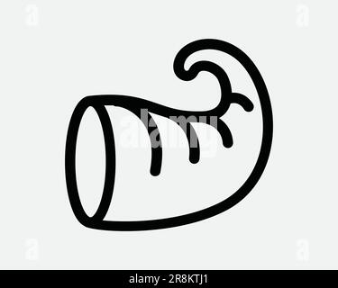 Icône corne de cornucopia. Thanksgiving automne vacances saison de récolte décor. Signe blanc noir symbole Illustration graphique Clipart EPS Vector Illustration de Vecteur