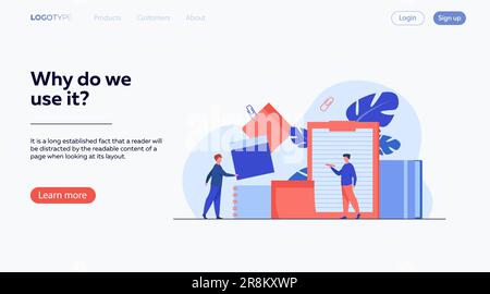 Employés de bureau prenant des notes Illustration de Vecteur