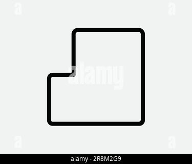 Icône entrer une ligne de clé. Bouton de saisie clavier d'ordinateur appuyez sur blanc Noir blanc signe symbole forme Contour Illustration graphique Clipart EPS vecteur Illustration de Vecteur