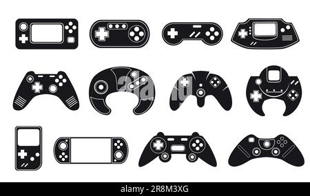 Jeu de manettes de jeu vidéo Illustration de Vecteur