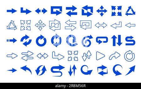 Jeu d'icônes plates de flèches Web Illustration de Vecteur