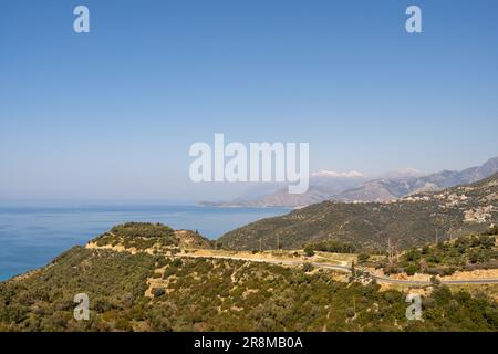 Vue sur le parc national de Llogara, Vlora, l'Albanie. Banque D'Images