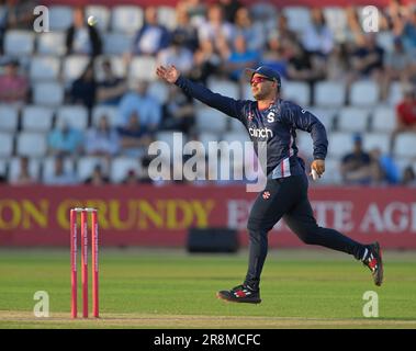 Northampton 21-juin 2023 :Ricardo Vasconcelos de Northamptonshire pendant le match de Blast Vitality T20 entre les Steelbacks de Northamptonshire vs Derbyshire Falcons au terrain de comté de Northampton Angleterre . Banque D'Images