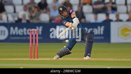 Northampton 21-juin 2023 : Harry est venu de Derbyshire Falcons pendant le match Blast de Vitality T20 entre Northamptonshire Steelbacks vs Derbyshire Falcons au terrain de comté de Northampton Angleterre . Banque D'Images