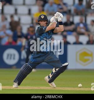 Northampton 21-juin 2023 : Harry est venu de Derbyshire Falcons pendant le match Blast de Vitality T20 entre Northamptonshire Steelbacks vs Derbyshire Falcons au terrain de comté de Northampton Angleterre . Banque D'Images