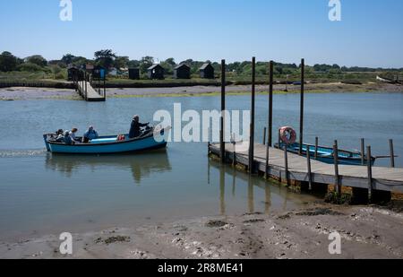 Bateau ferry de passagers de Southwold à Walberswick à Harbour sur la rivière Blyth Suffolk Coast, Angleterre Banque D'Images