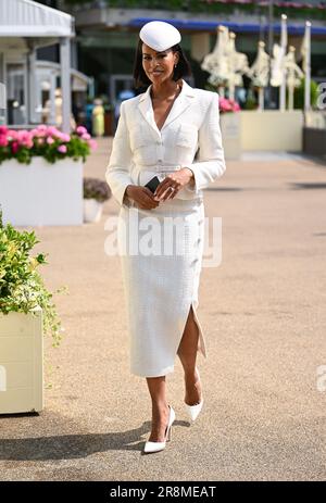 Ascot, Royaume-Uni. 22nd juin 2023. Sabrina Dhowre Elba assistant à la troisième journée de Royal Ascot. Crédit : Doug Peters/Alamy Live News Banque D'Images