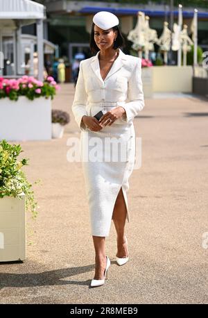 Ascot, Royaume-Uni. 22nd juin 2023. Sabrina Dhowre Elba assistant à la troisième journée de Royal Ascot. Crédit : Doug Peters/Alamy Live News Banque D'Images